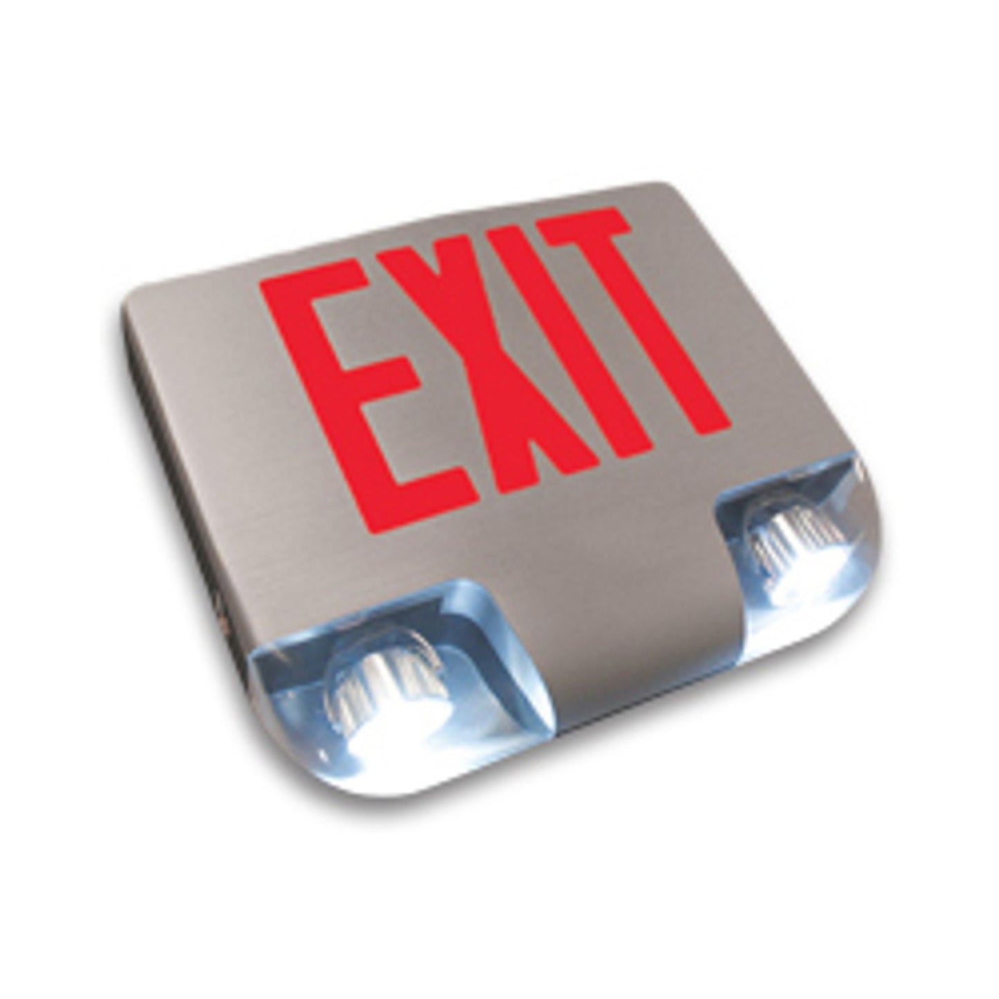 9W Aluminum Exit Sign Emergency Light Combo with Red Letters