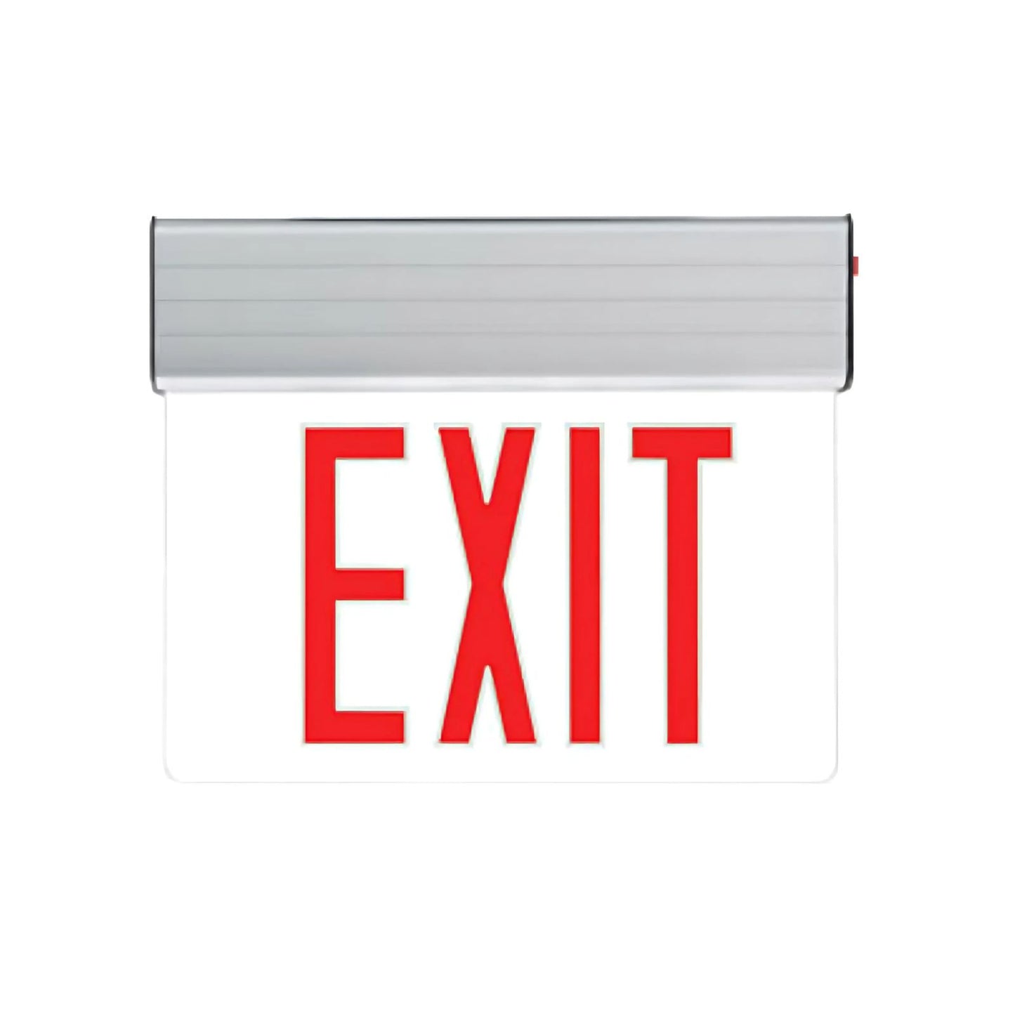 Surface Mount Edge Lit Exit Sign with Red Letters