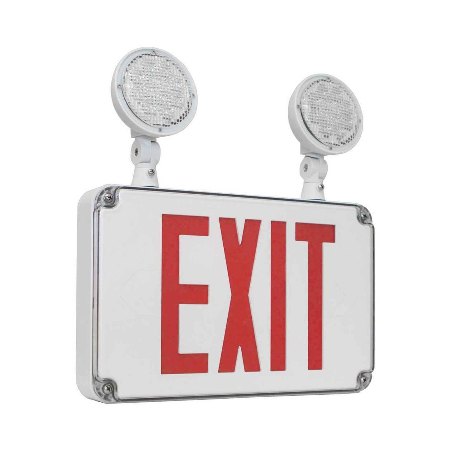 3.2W Compact Wet Location Exit Sign Combo with Red Letters