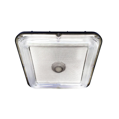 Luz LED cuadrada de 100 W para marquesina de garaje, de varios vatios y con CCT múltiple, preparada para sensor