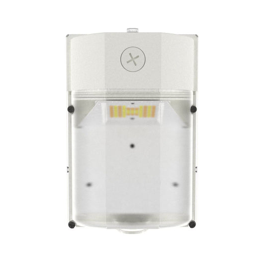 25W Multi Watt Multi CCT Mini Wall Pack Light with Photocell White
