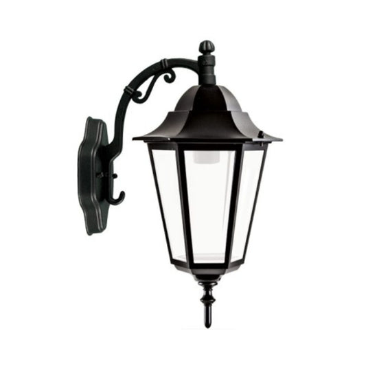 9W Outdoor A19 LED Wall Light Black