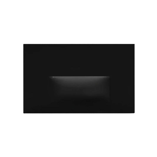 Horizontal Step Light Cover Plate Black Finish