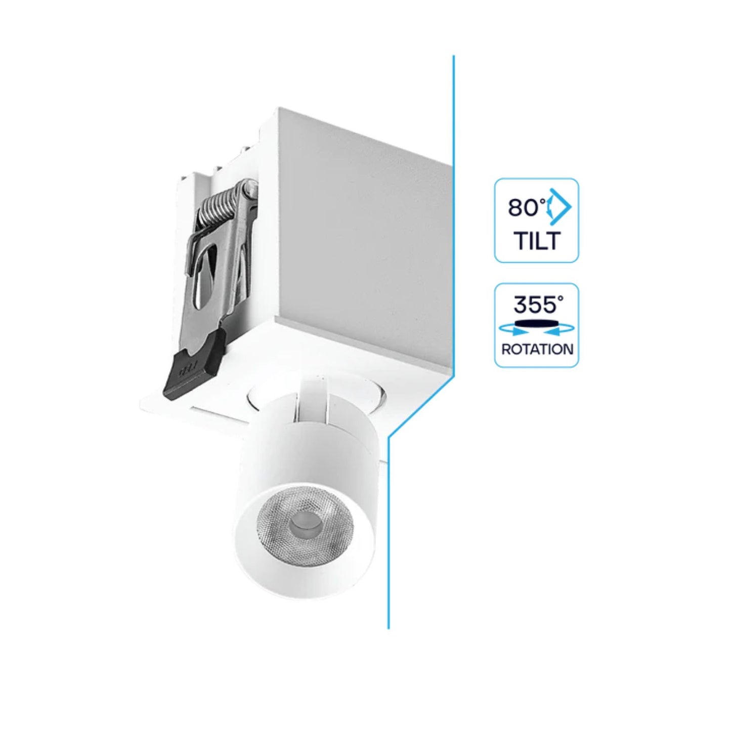1 Head 5 CCT Retractable  Multi Light White Finish
