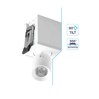 1 Head 5 CCT Retractable  Multi Light White Finish