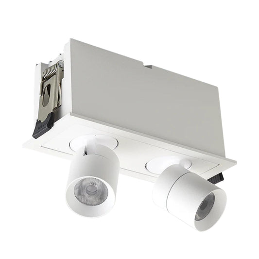 2 Head 5 CCT Retractable  Multi Light White Finish