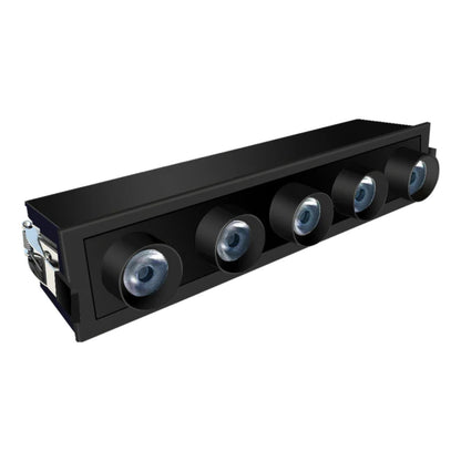 5 Head 5 CCT Retractable  Multi Light Black Finish