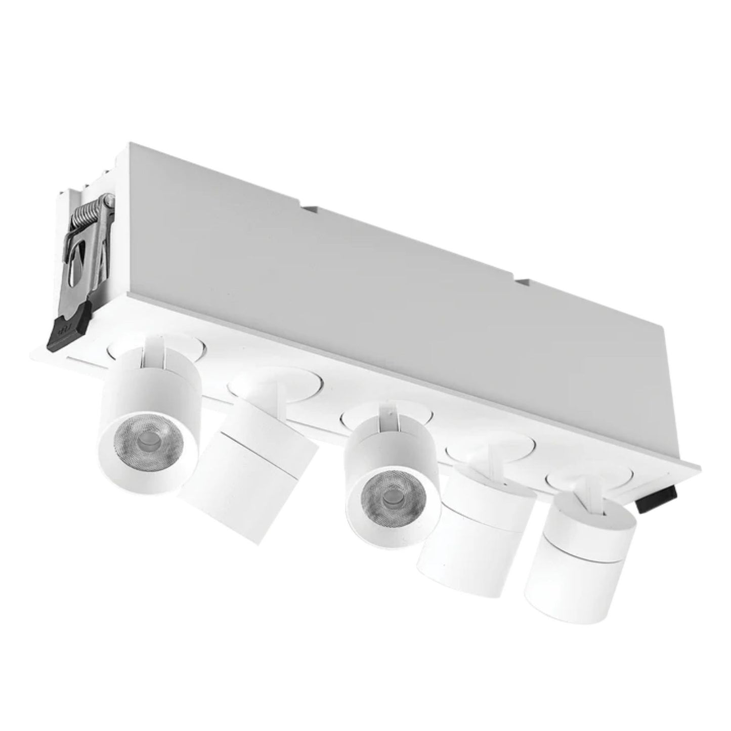 5 Head 5 CCT Retractable  Multi Light White Finish