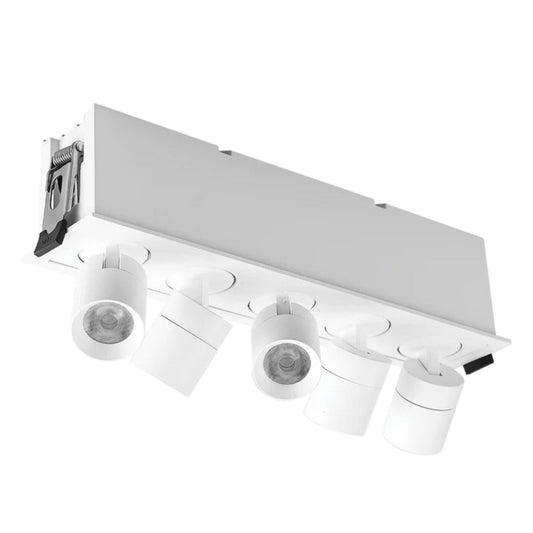5 Head 5 CCT Retractable  Multi Light White Finish